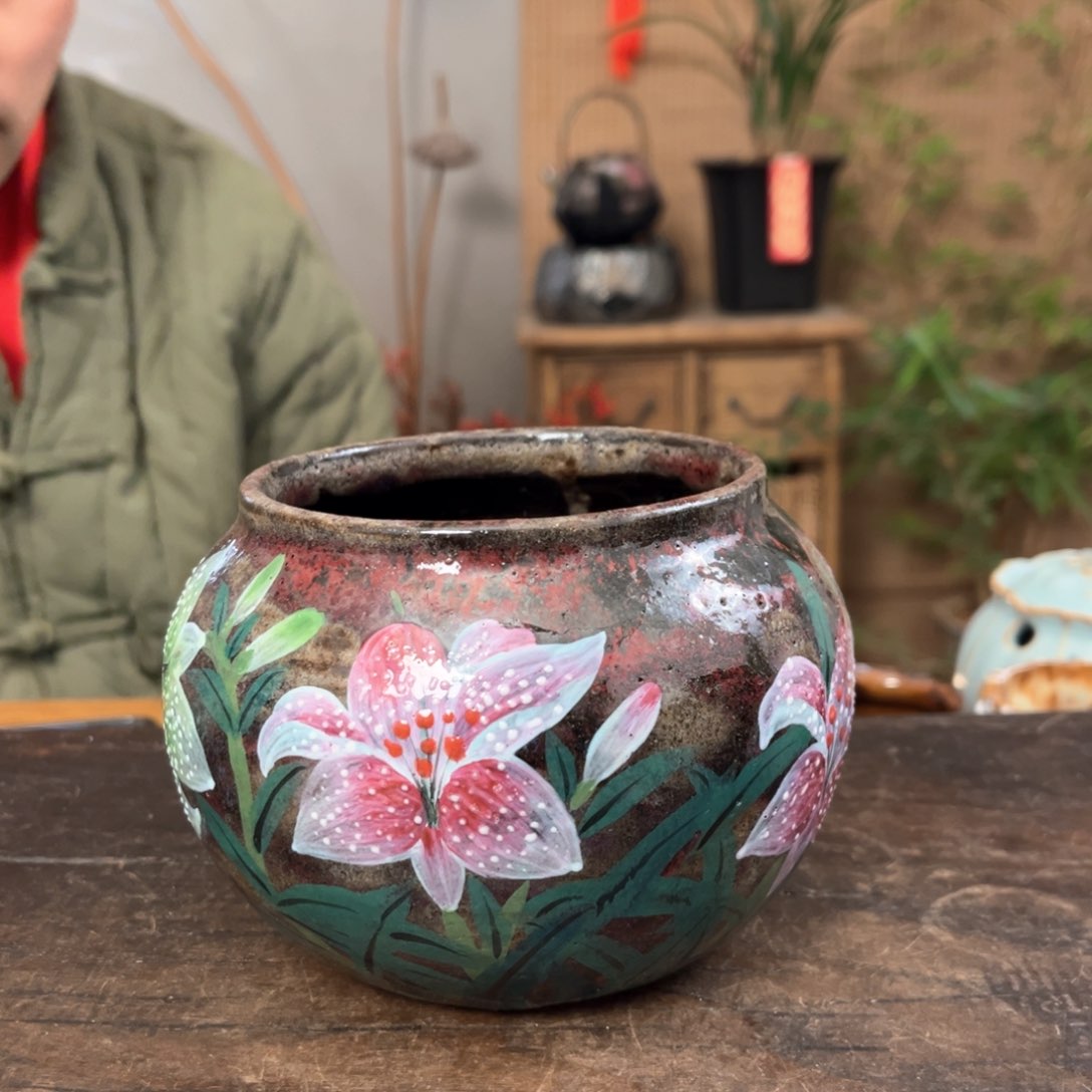 瓷片景德镇柴烧手绘杯