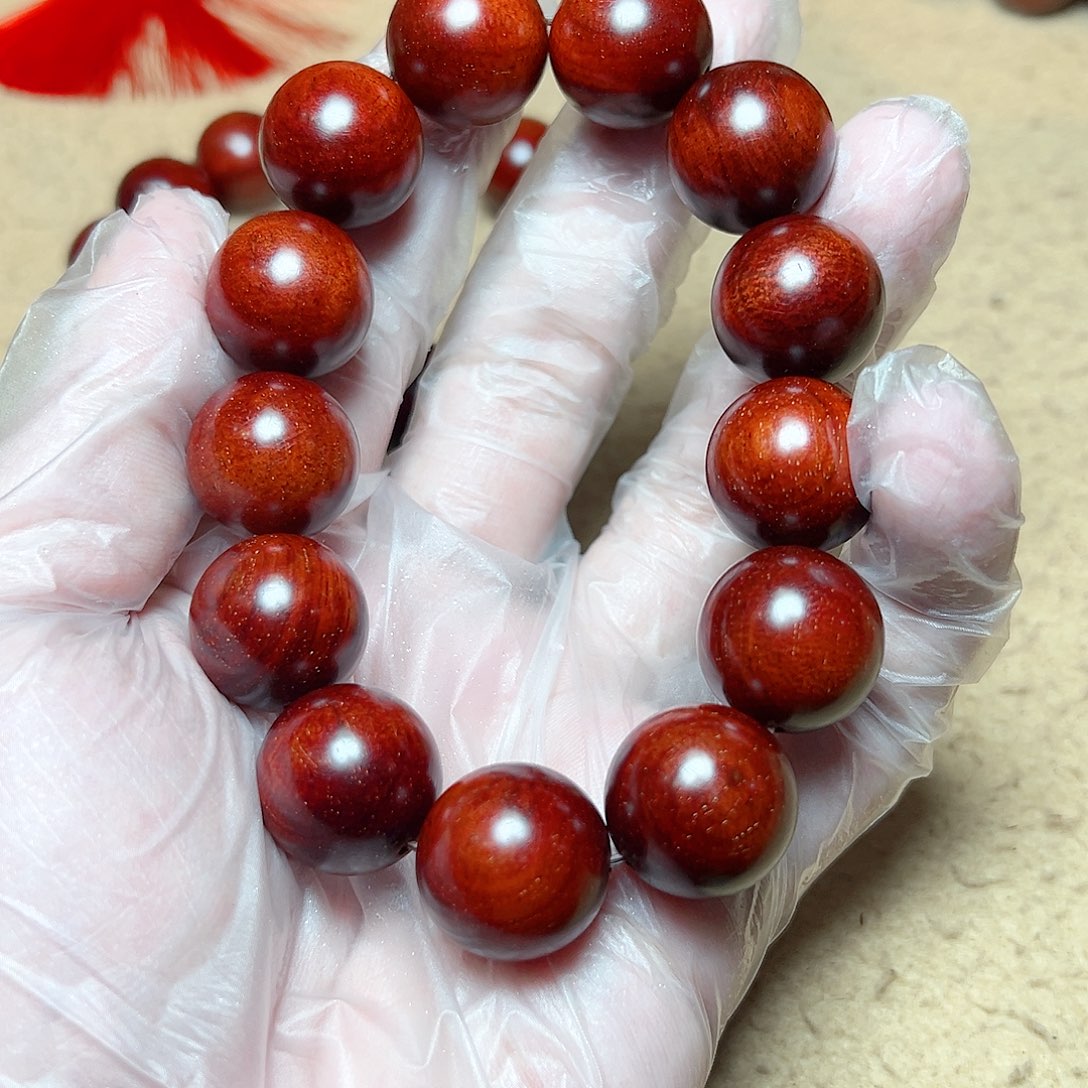 小叶紫檀手串/手链1.8龙鳞小满金星