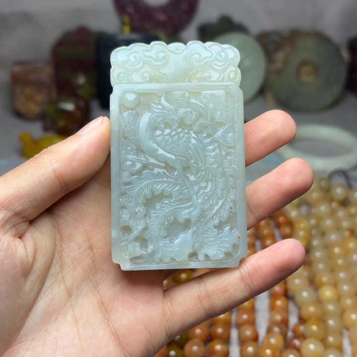 白玉菩提吊坠———-