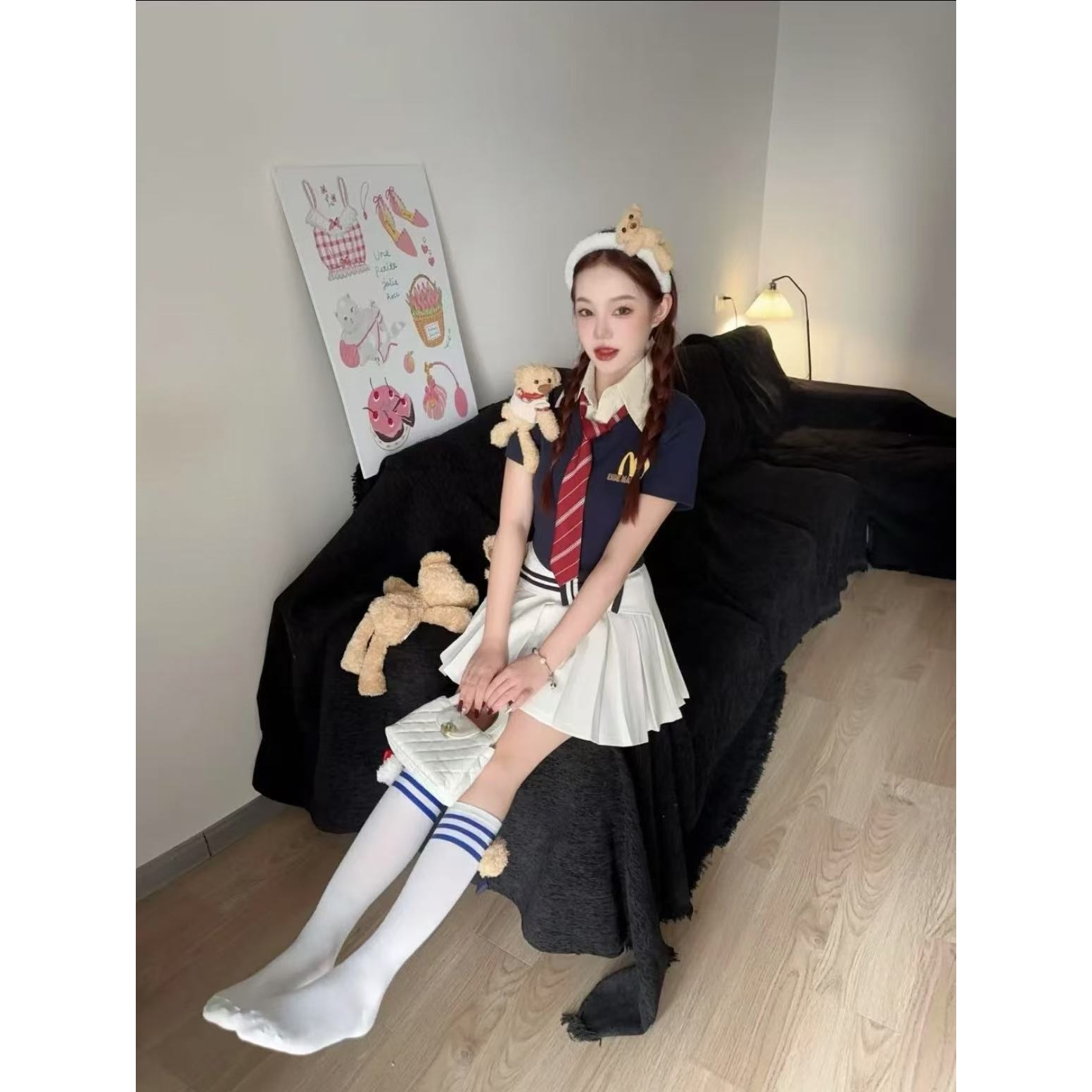 Fog（088）春夏新款英伦风麦当劳设计感百搭圆领短袖T恤 DX06