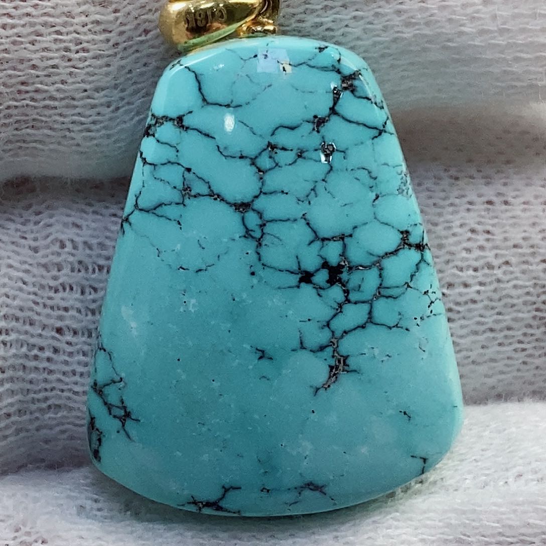 绿松石珠宝奇石18K金镶嵌凤*