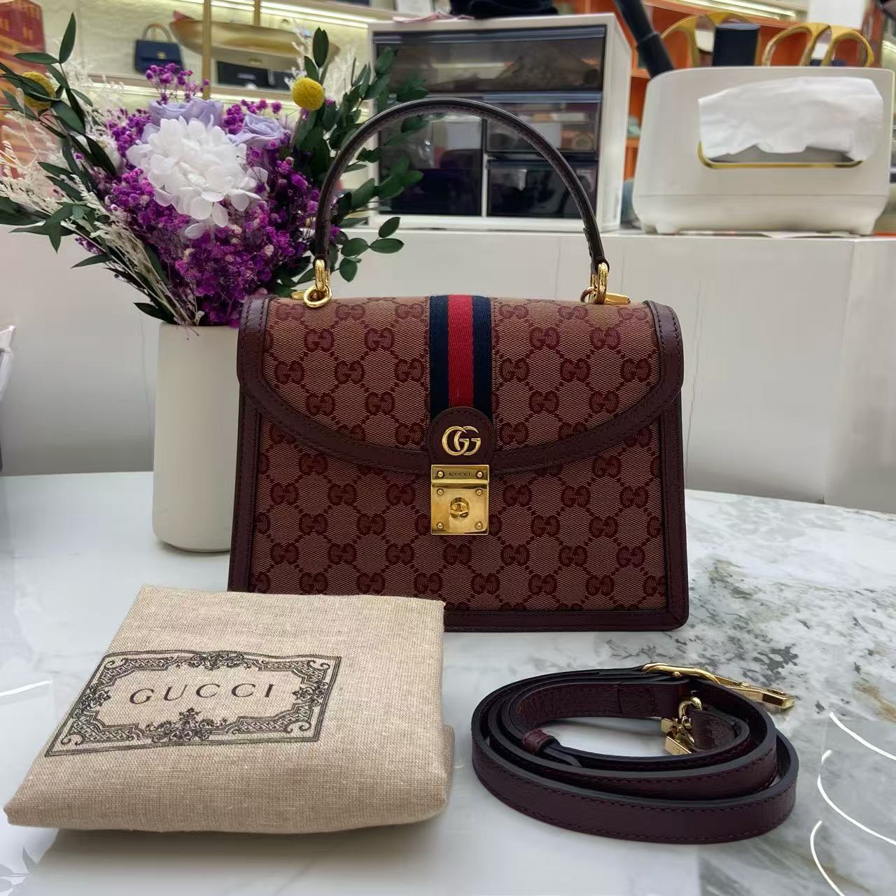 95新 GUCCI/古驰 古驰手提斜挎包