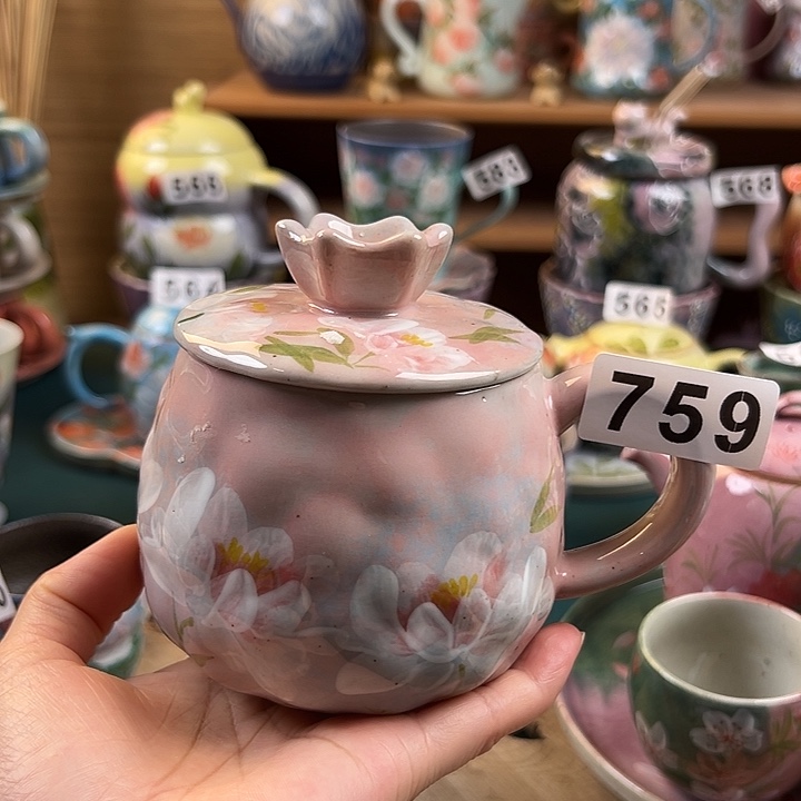 杯景德镇陶瓷手绘作品759大瑕