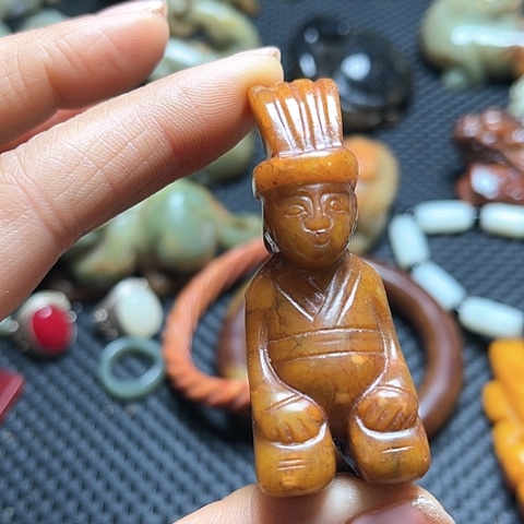 白玉菩提吊坠摆件