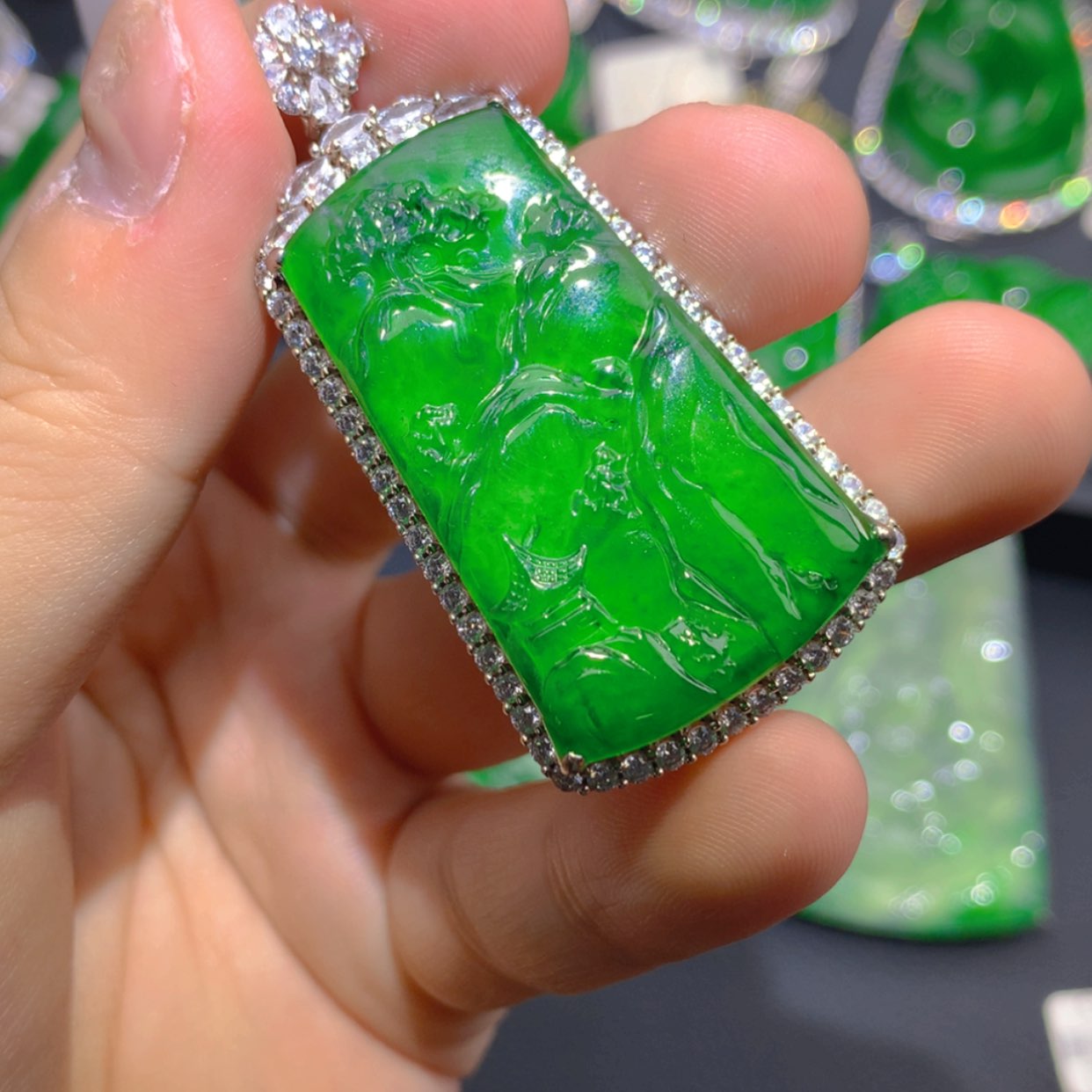 【闪购商品】翡翠颈饰银S925镶嵌1111111111