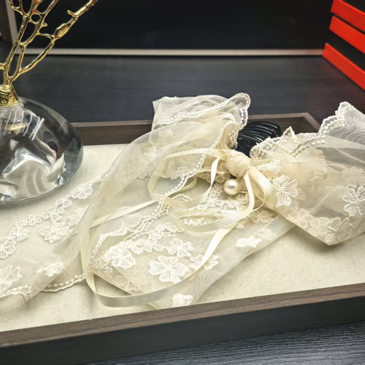 芙奈琪00111高端轻奢沙面蝴蝶抓抓夹