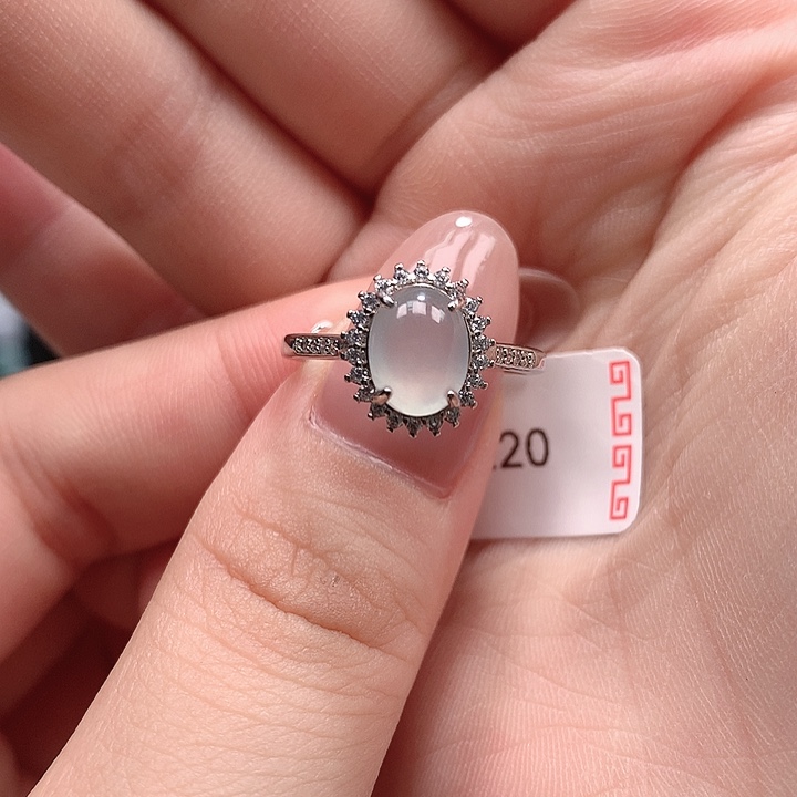 翡翠挂件银S925镶嵌