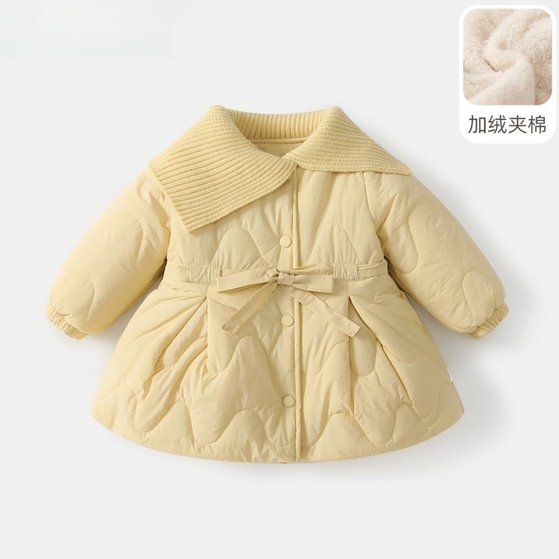 女童棉袄外套2025冬季新款女孩超洋气加绒保暖棉服加厚冬装棉衣