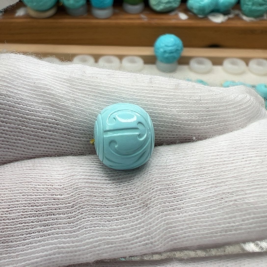 绿松石博古珠 未镶嵌