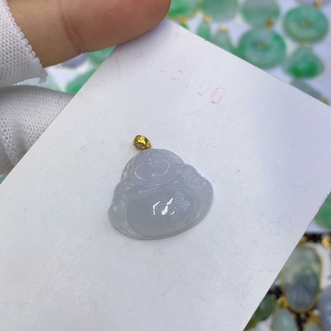 翡翠颈饰18K金镶嵌翡翠