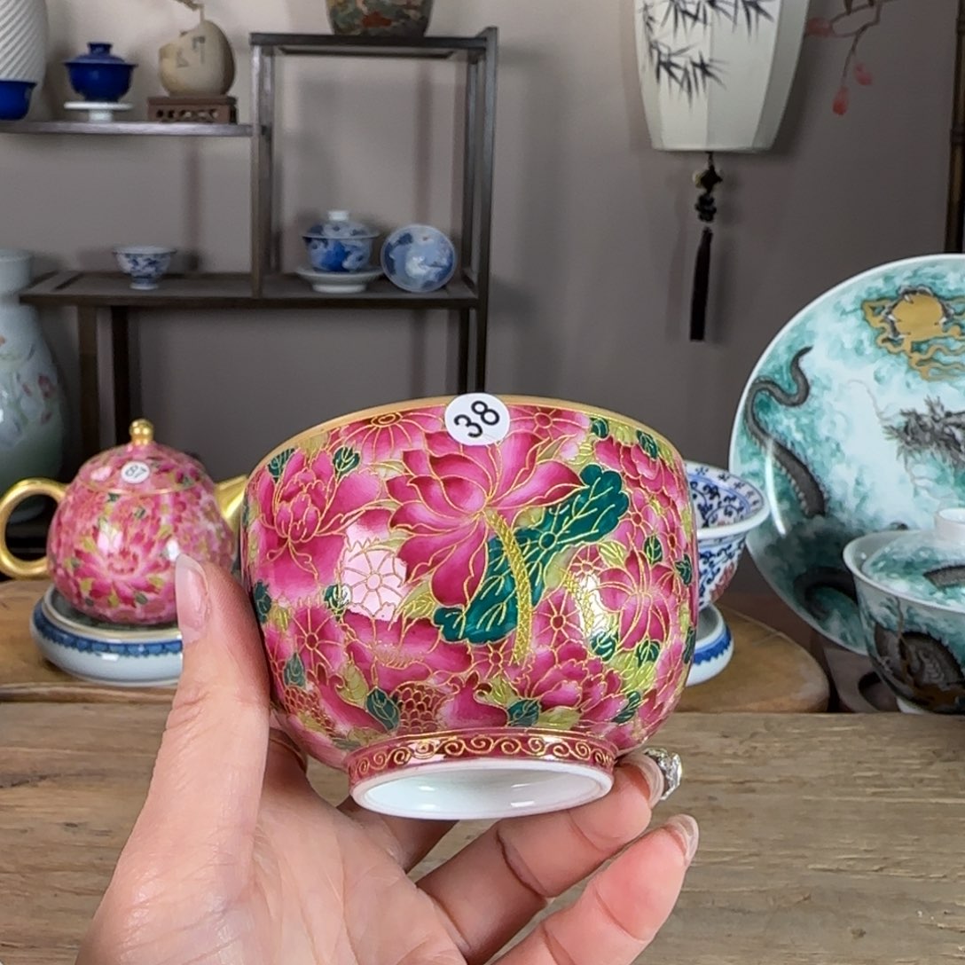 杯景德镇陶瓷柴烧多人