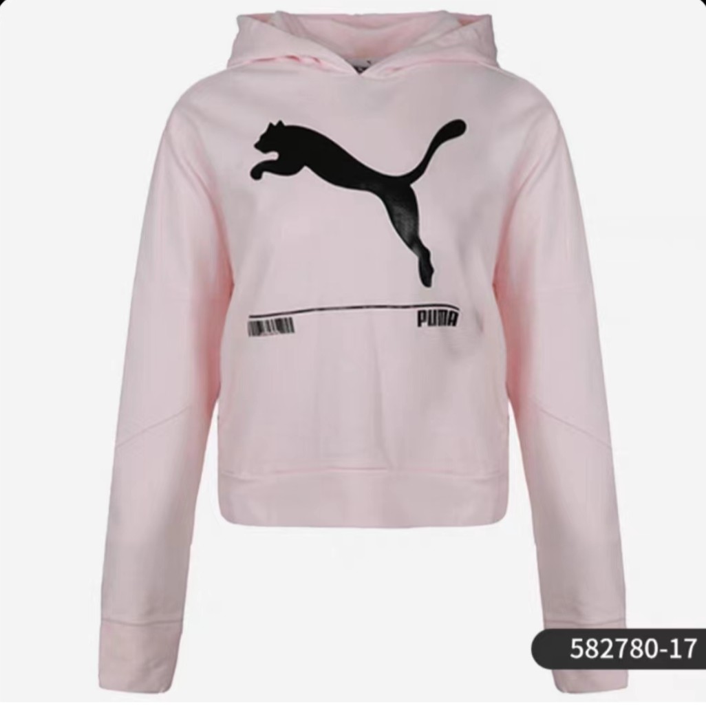 PUMA/彪马女款休闲时尚印花连帽衫卫衣582780-17-01