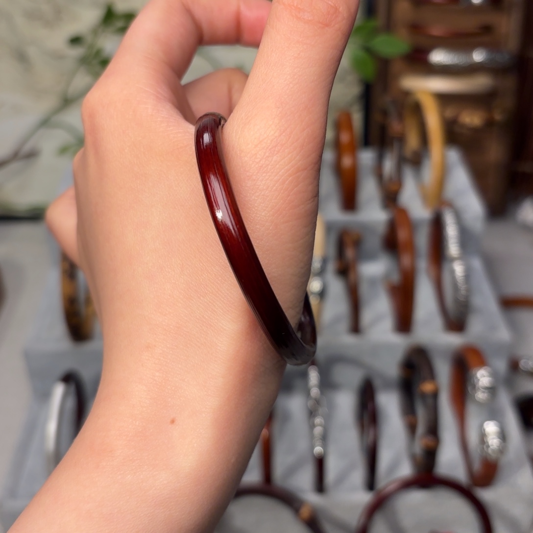 不***½木质非金属鸡血藤手镯