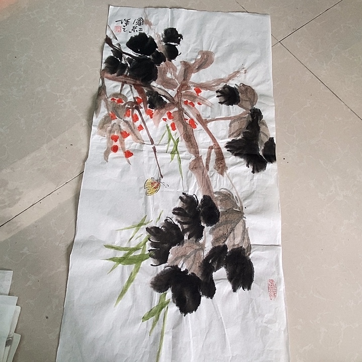 国画四尺四开手绘作品