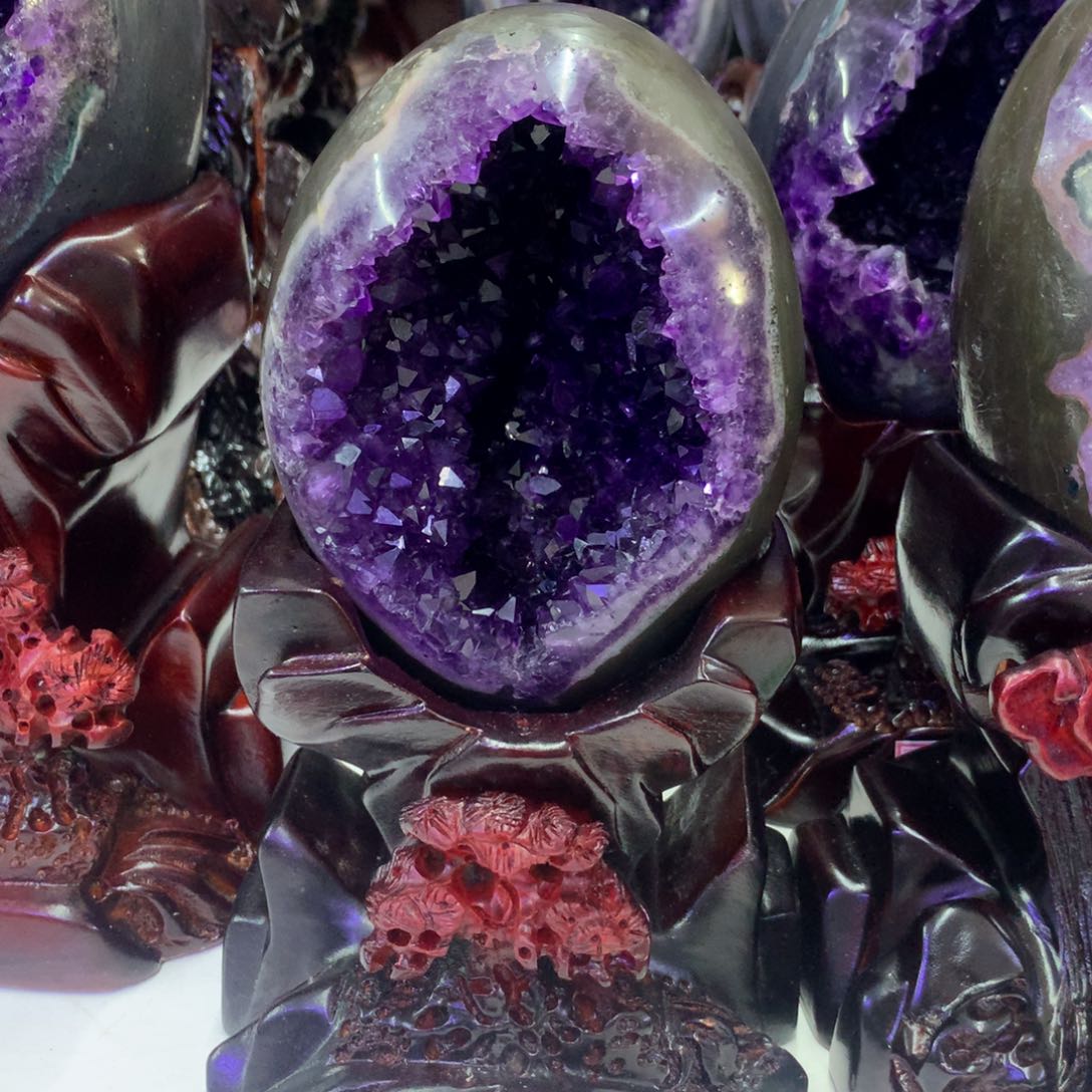 紫晶水晶未镶嵌龙蛋