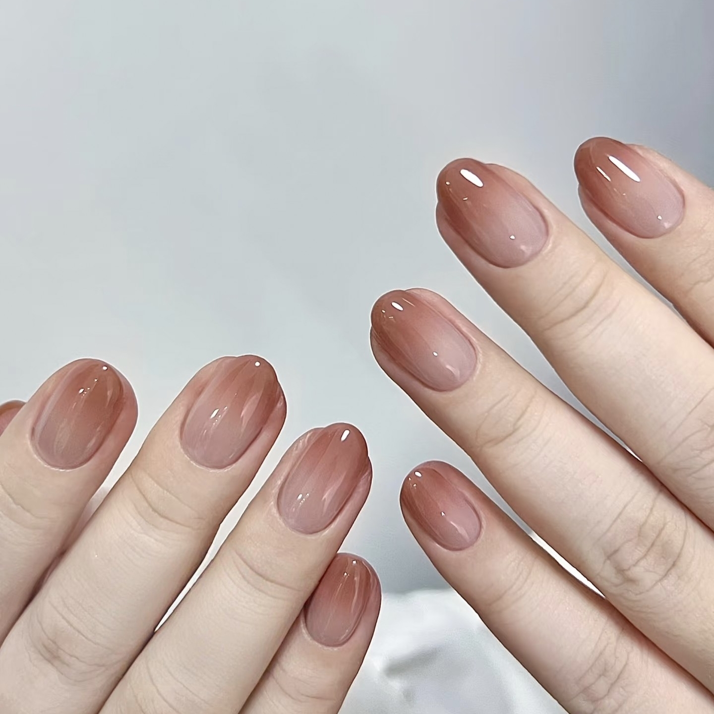 现货 陨石拿铁 咖色渐变 纯手工穿戴甲美甲日常显白甲片