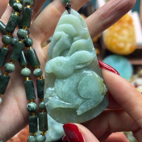 岫玉挂件未镶嵌挂件