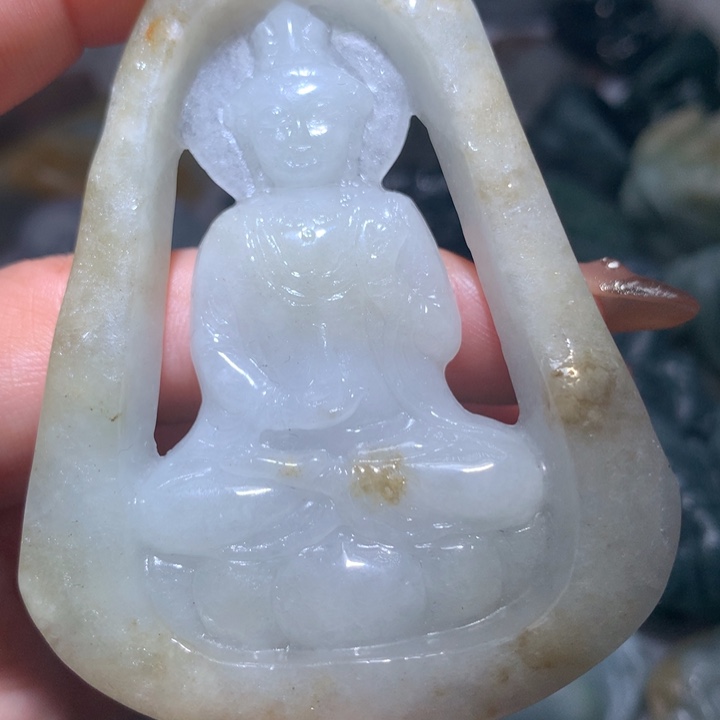 翡翠未镶嵌颈饰保真天然A货翡翠