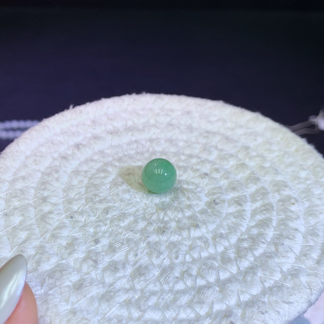 散珠翡翠天然缅甸翡翠单珠卡10:9微棉