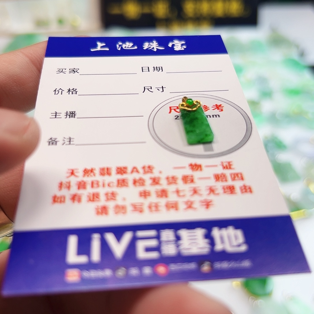 翡翠项链18K金镶嵌翡翠