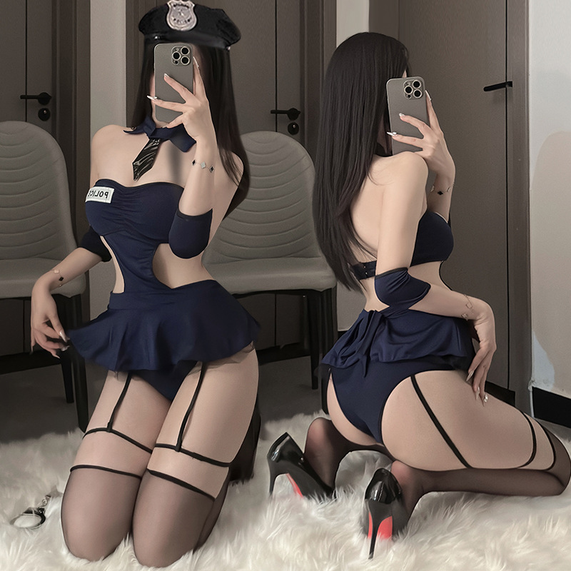 制服纯欲主播角色扮演辣妹jk性感连体欧美dj包臀火辣