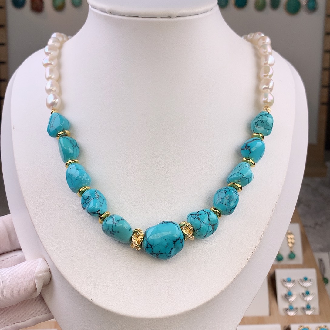 绿松石未镶嵌项链