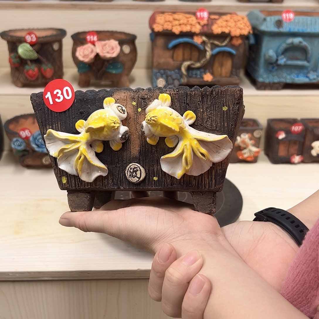 紫砂花盆130号内囗15×11外高11