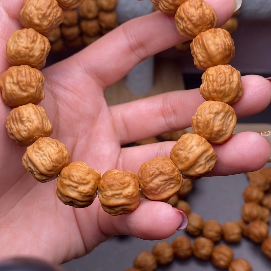 猴头核桃手串坏*14-15m m金蟾蛤蟆头