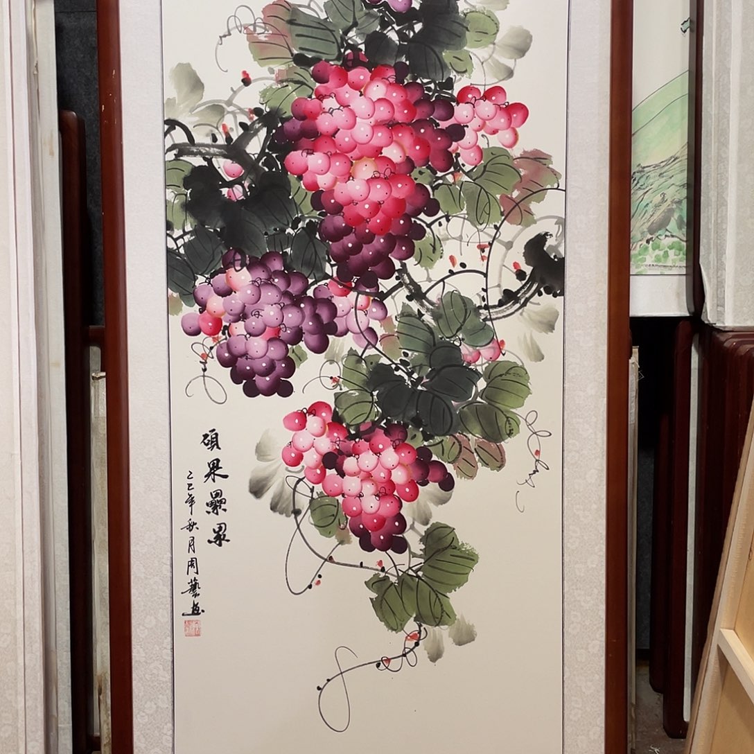 国画带框尺寸63*123厘米