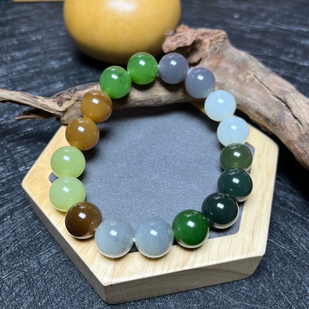 天然和田玉卡12多宝串男士女士 时尚亮气个性气质百搭休闲活力