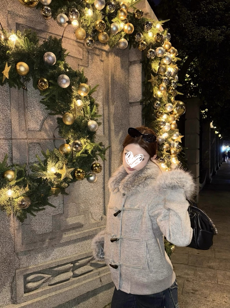 摩登腔调 牛角扣翻领外套