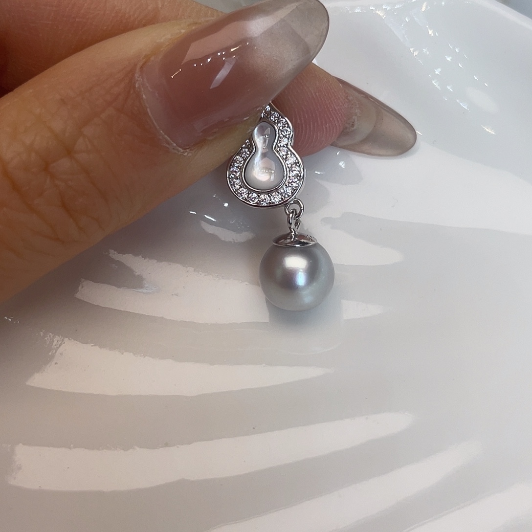 海水珍珠吊坠(不含链)银S925镶嵌