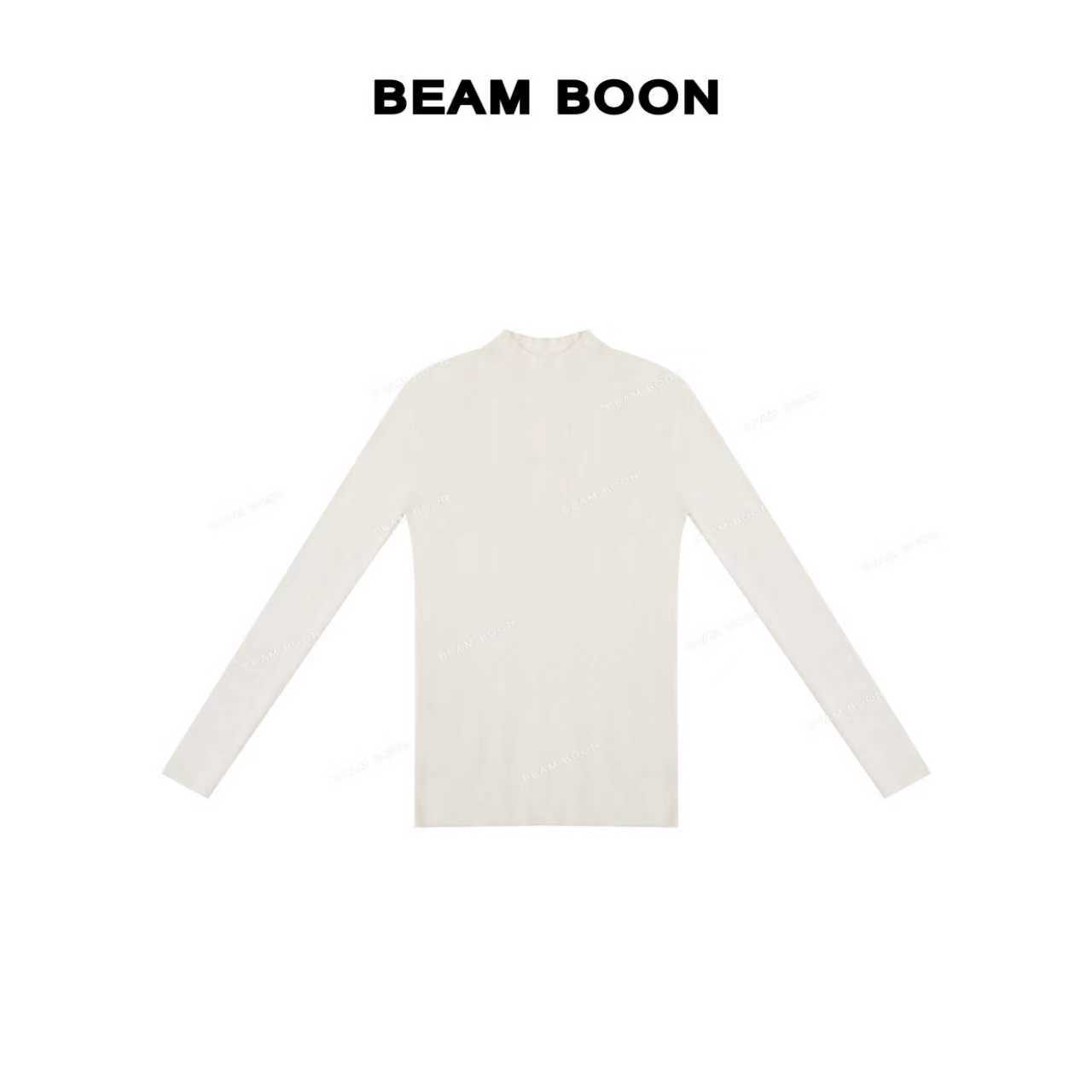 【万能内搭】无缝一体软糯Q软绵羊毛半高领修身针织弹力打底衫