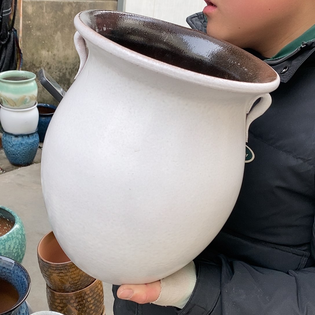 紫砂花盆正品口20高27