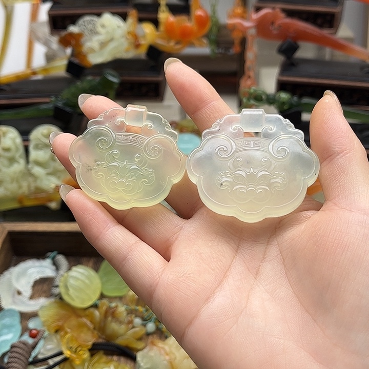 蛇纹石玉岫玉发簪未镶嵌迷*中