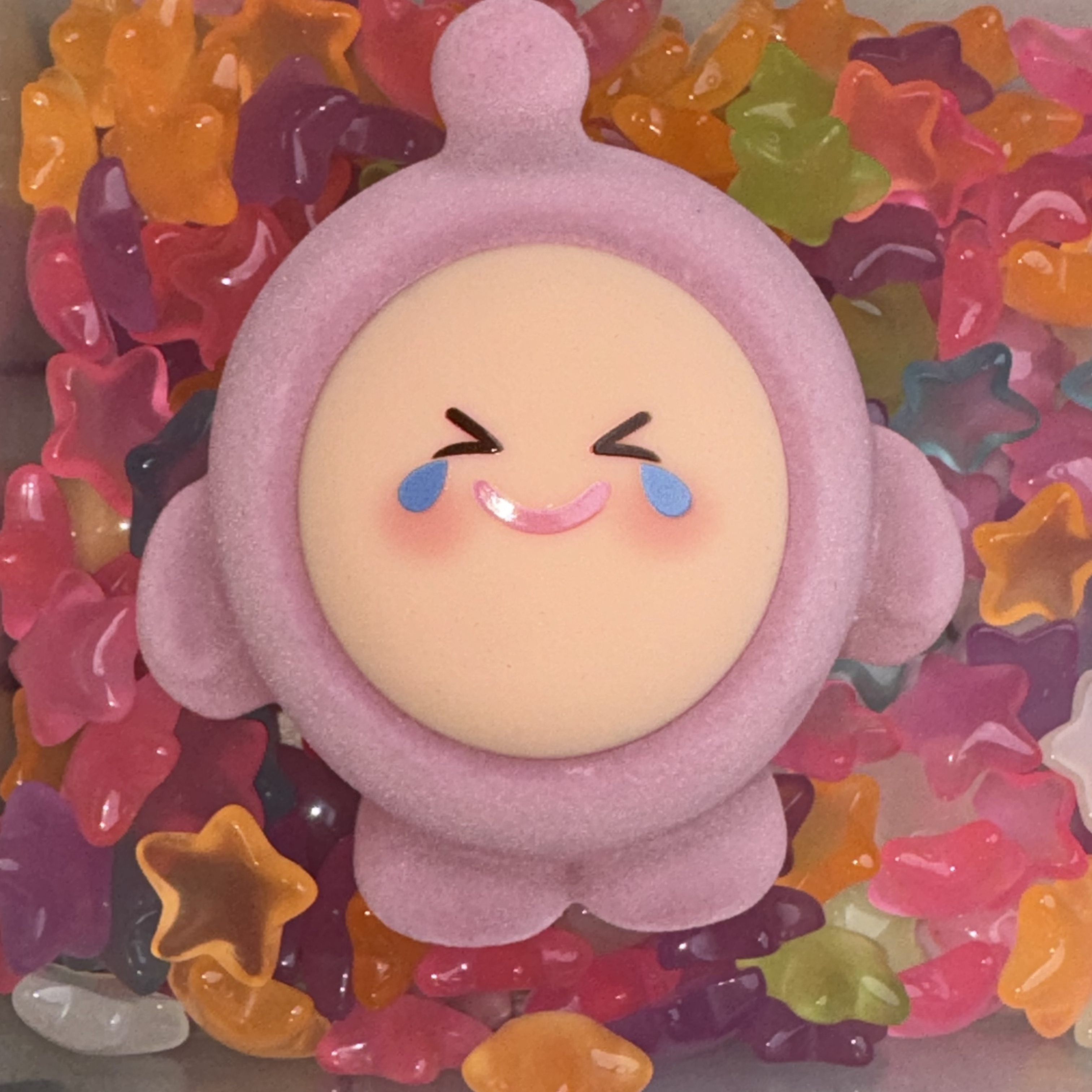 八音兔个人单亚克力植绒空心蛋仔diy摆件