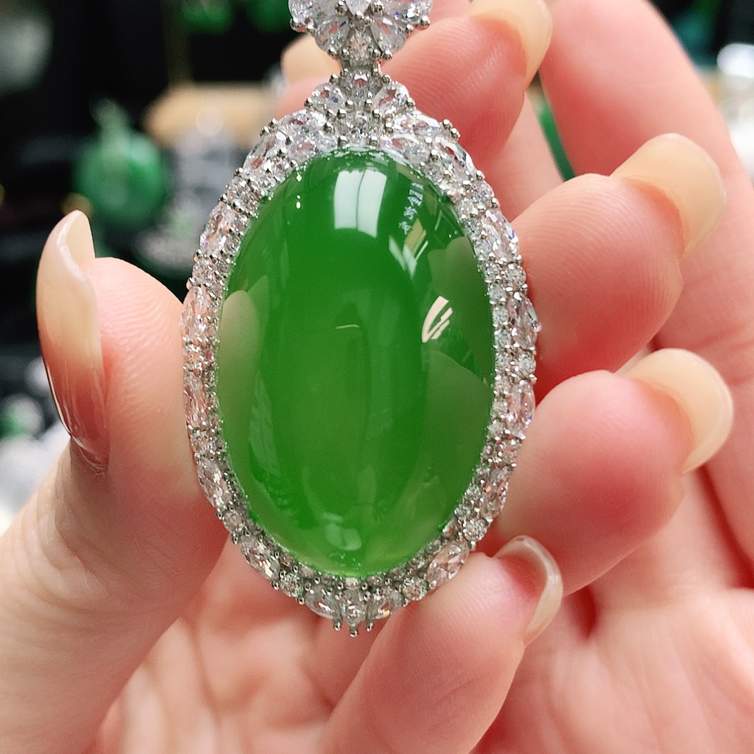 玛瑙/玉髓银S925镶嵌吊坠