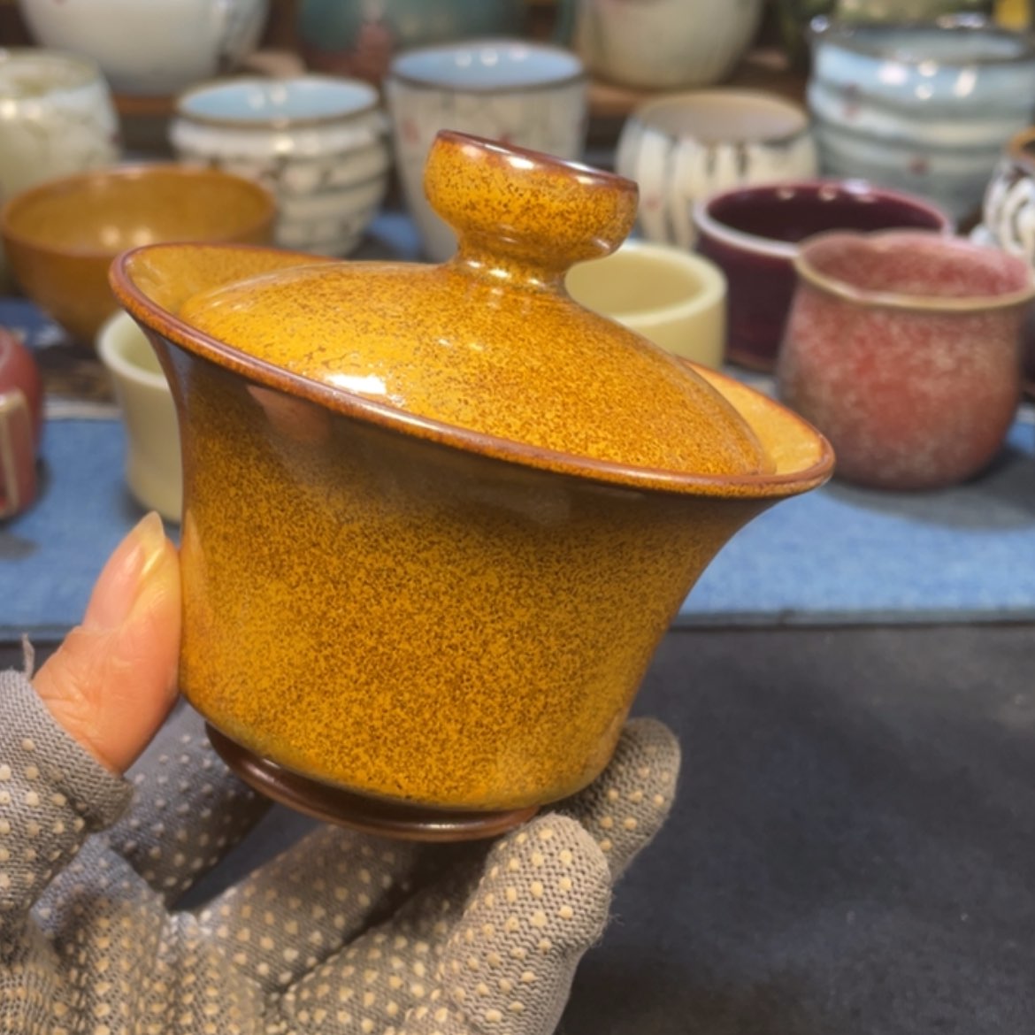 【闪购商品】摆件手工二才盖碗。。。