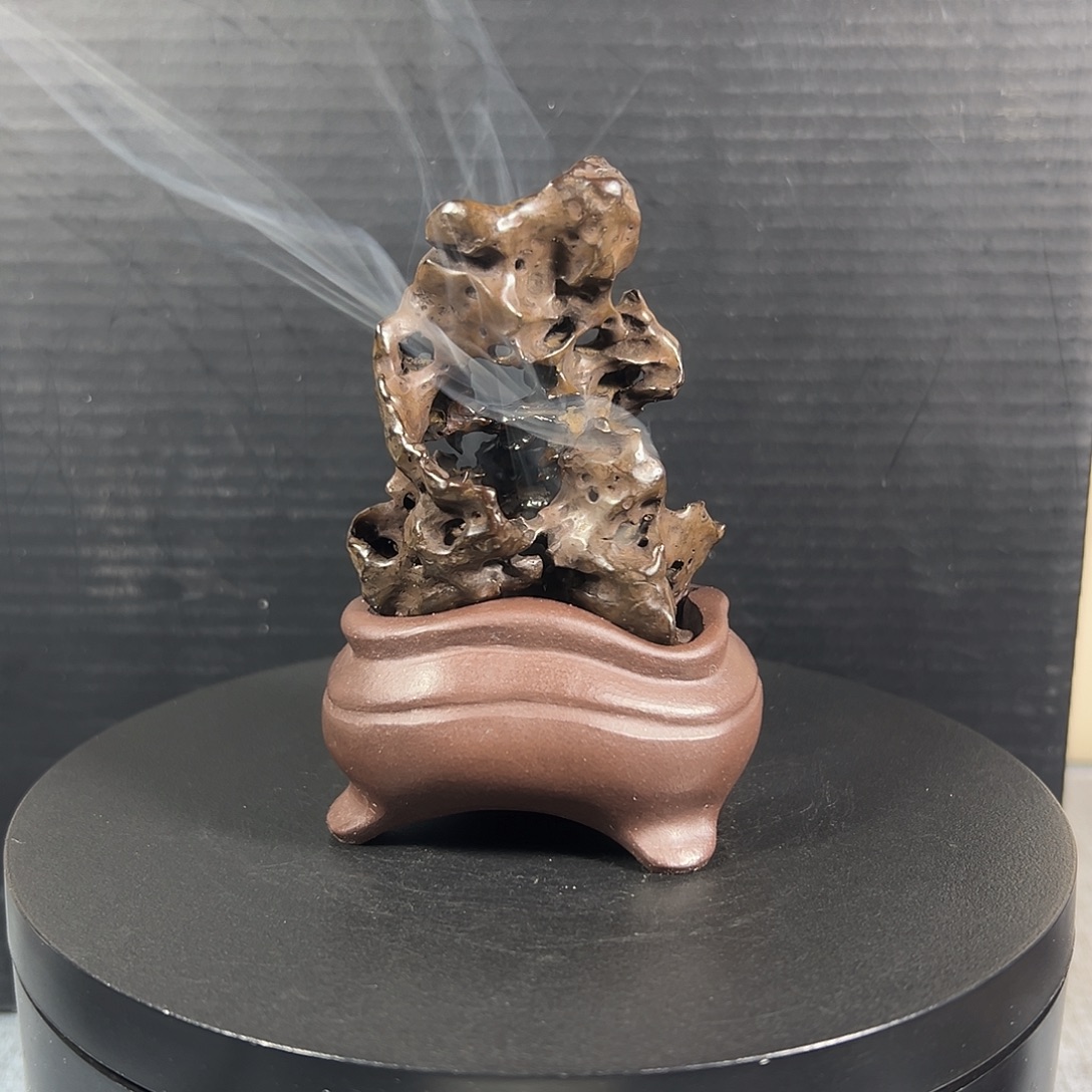 叮***当绿泥太湖水石茶台香炉