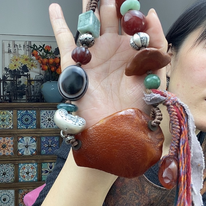 未镶嵌蜜蜡项链项链