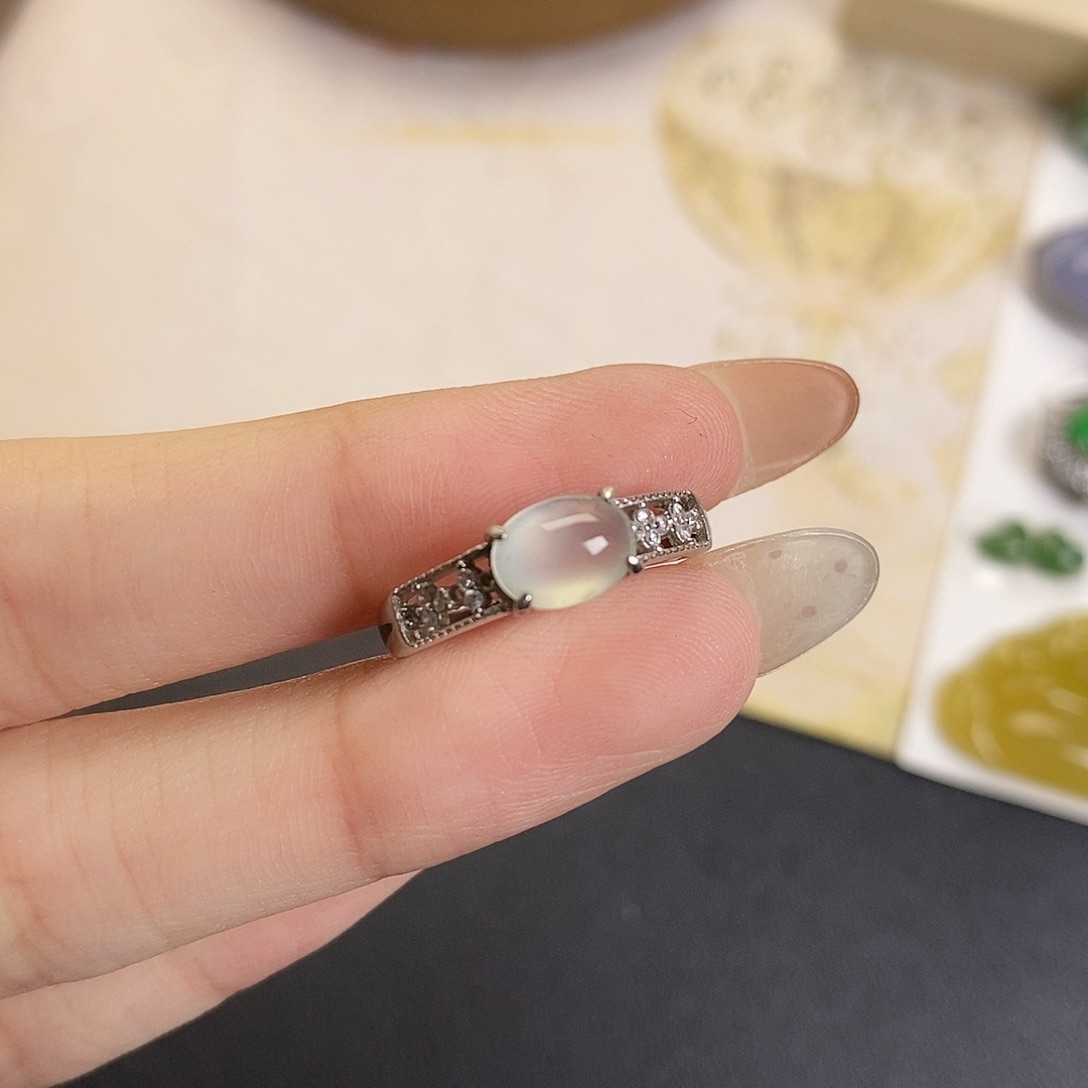 翡翠银S925镶嵌吊坠(不含链)