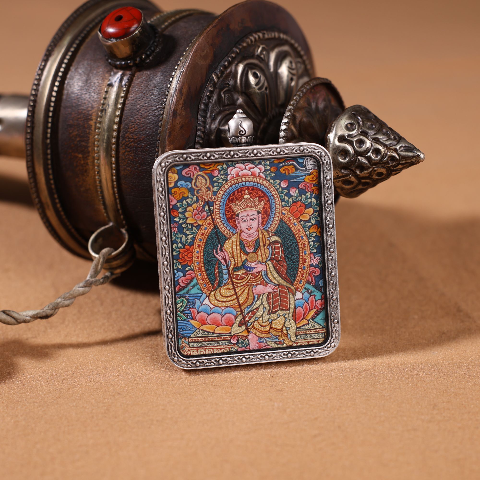 地藏  老师唐卡 手绘款 唐卡 矿物料