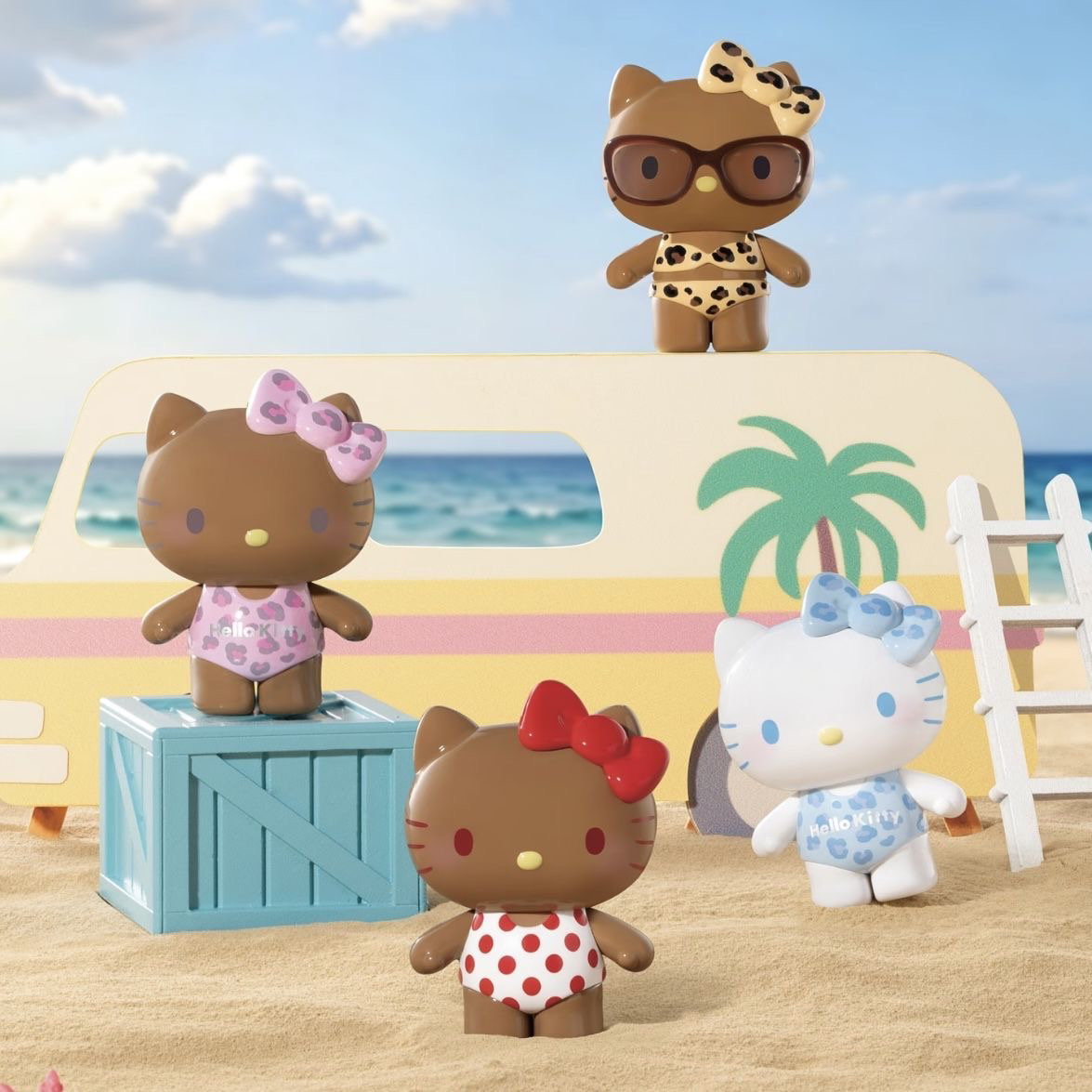 【代拆】Hello Kitty泳衣派对系列 可爱萌粒盲袋公仔摆件