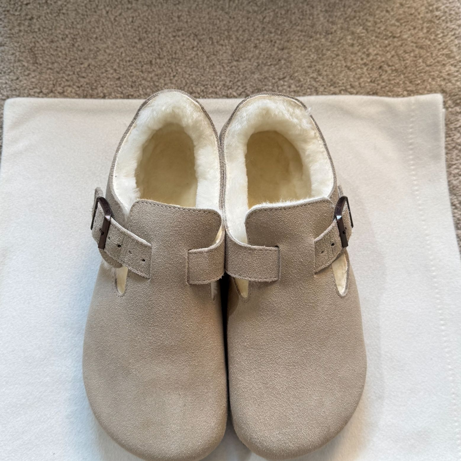 【Tickle】2025冬季原厂羊皮毛一体软木全包羊毛勃肯鞋WUT0124