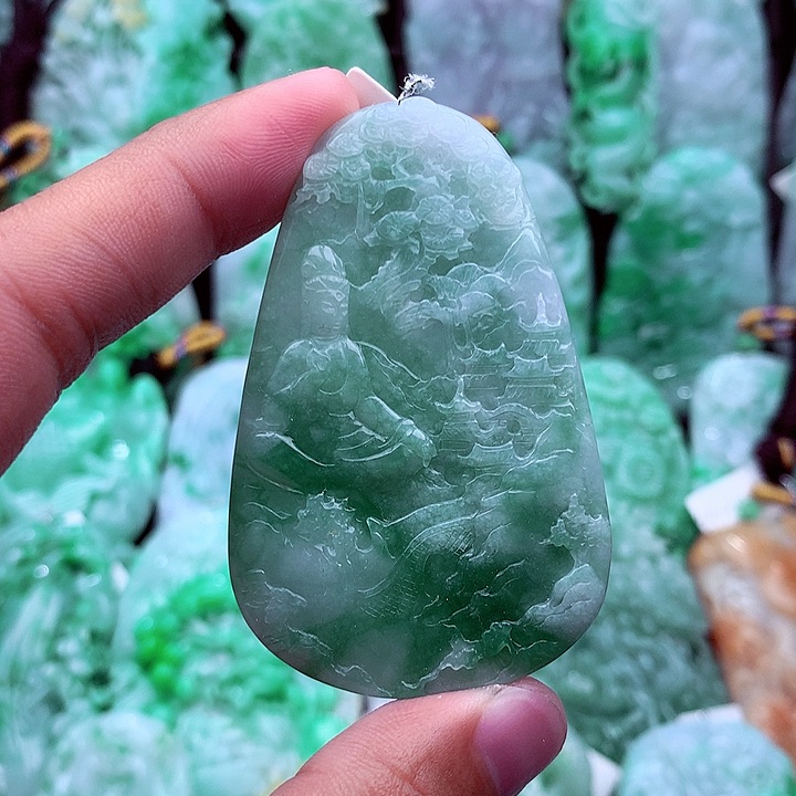翡翠未镶嵌吊坠(不含链)