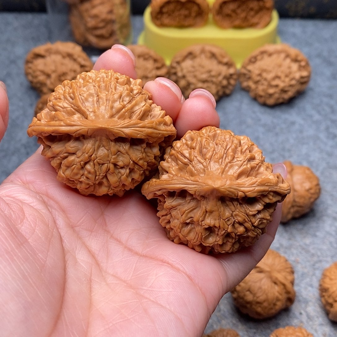 文玩核桃把件精品官帽48全品