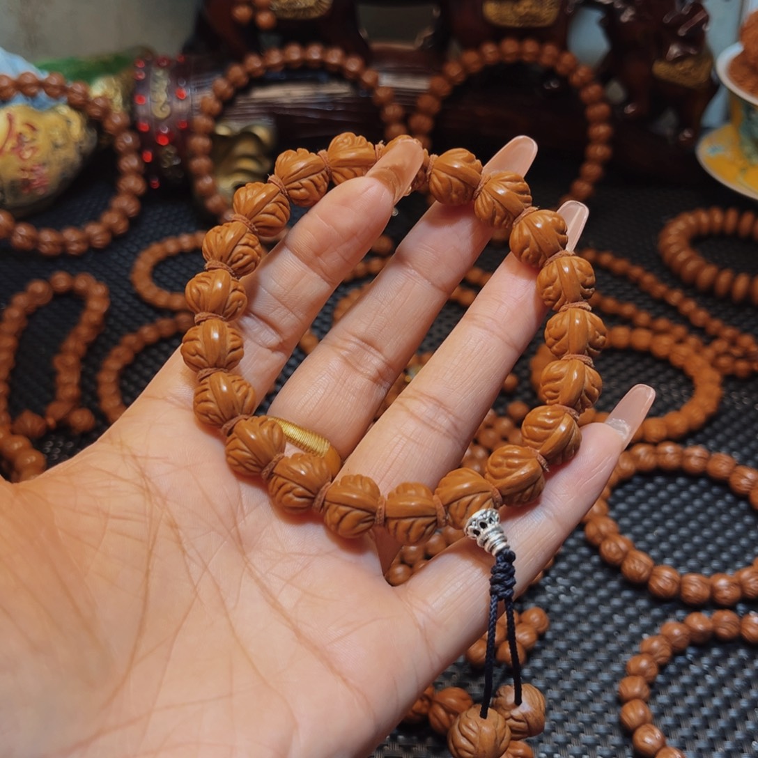 桃核手串13精品小金豆手持