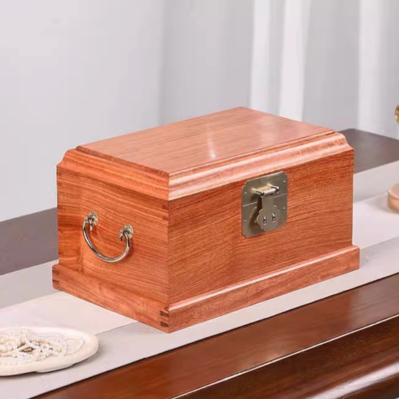 缅甸花梨木饰品盒全独板珠宝箱素面精磨嵌铜首饰盒红木实木收纳盒