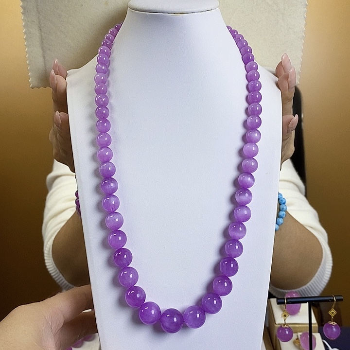 锂辉石紫锂辉高冰收藏级特级塔链未镶嵌