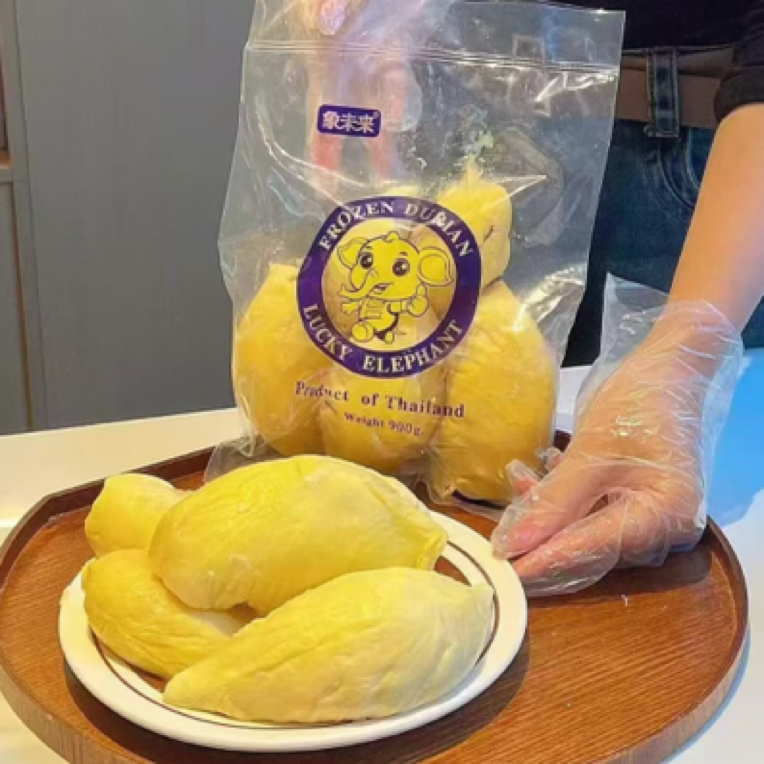 象未来冷冻金枕榴莲肉一袋（900g）